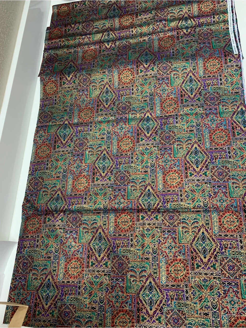 Hoffman International Canterbury Manor Vintage Fabric 5.5 Yards Jewel Tone